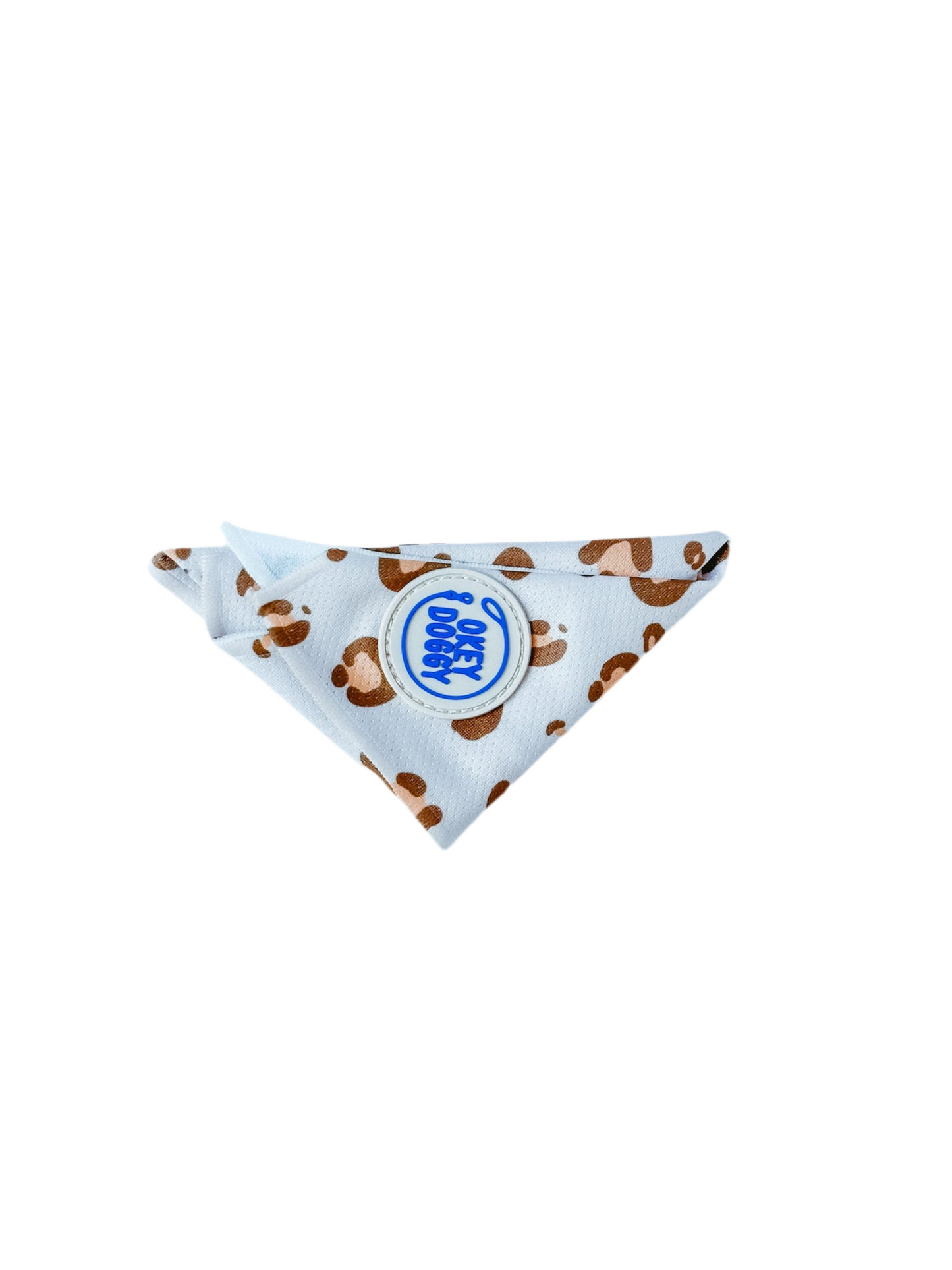 Beige Dog Walking Set with Leopard Print – Harness, Leash, Collar, Bandana, Waste Bag Holder